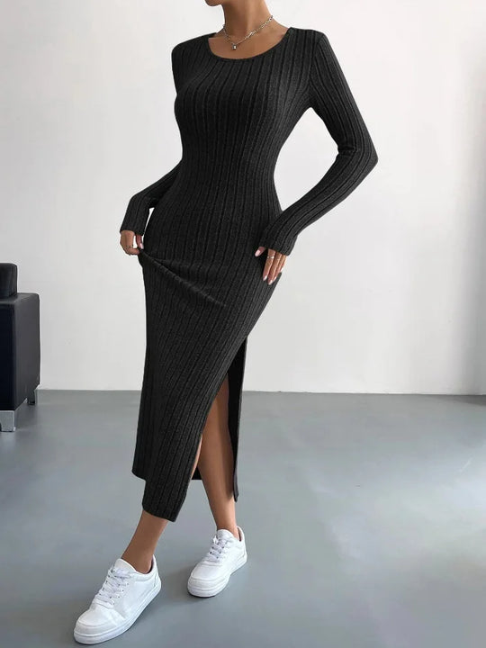 Bariska | Gestricktes Langarmkleid für Damen