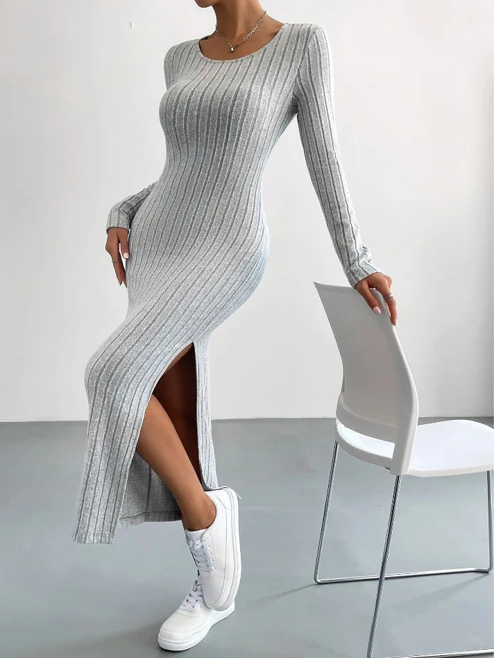 Bariska | Gestricktes Langarmkleid für Damen