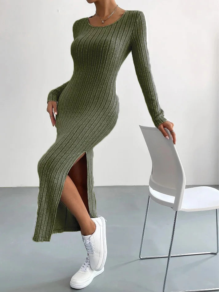 Bariska | Gestricktes Langarmkleid für Damen