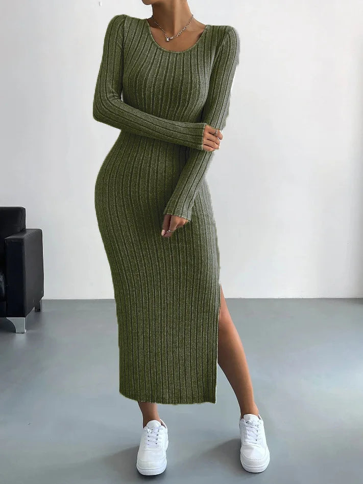 Bariska | Gestricktes Langarmkleid für Damen