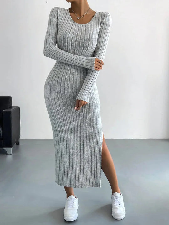 Bariska | Gestricktes Langarmkleid für Damen