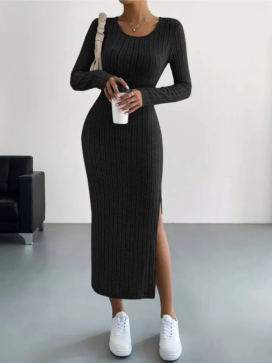 Bariska | Gestricktes Langarmkleid für Damen