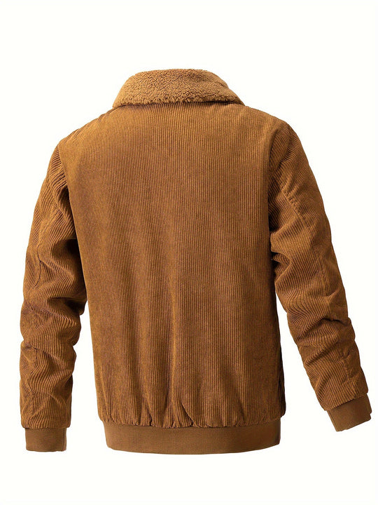 Bartomole | Warme gestreifte Cordjacke für Herren