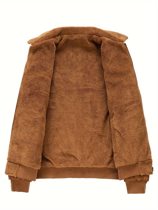 Bartomole | Warme gestreifte Cordjacke für Herren