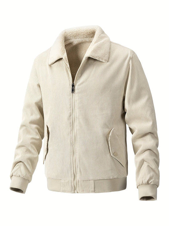 Bartomole | Warme gestreifte Cordjacke für Herren