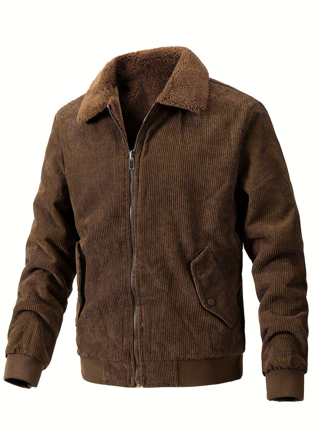Bartomole | Warme gestreifte Cordjacke für Herren