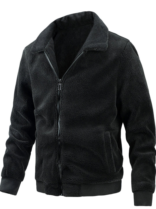 Bartomole | Warme gestreifte Cordjacke für Herren