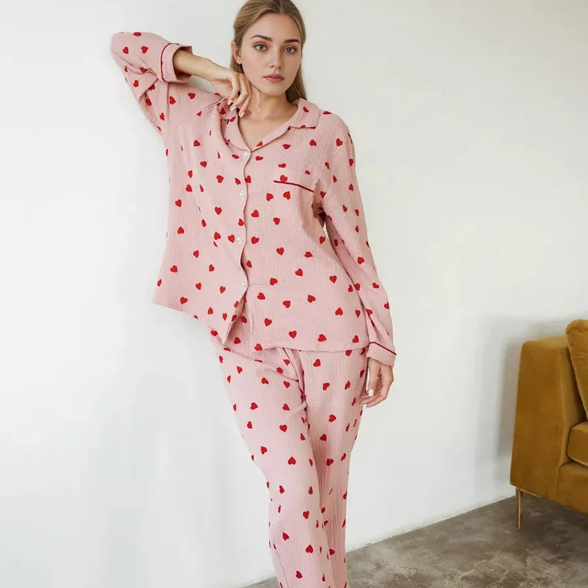 Baruch | Süßes Herz-Pyjama-Set für Damen