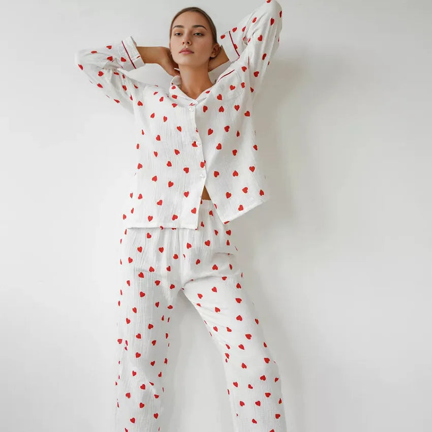 Baruch | Süßes Herz-Pyjama-Set für Damen