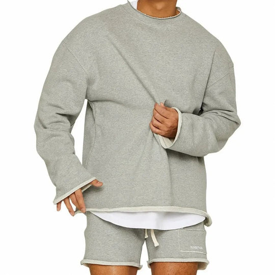 Basic Pullover Sweatshirt Baumwollemix für Herren
