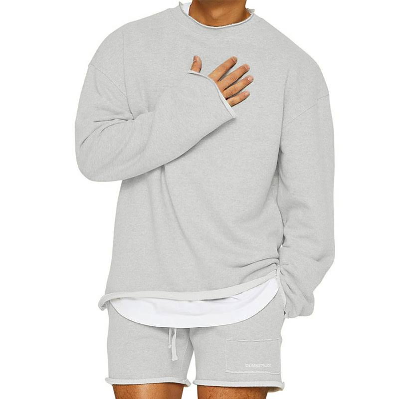 Basic Pullover Sweatshirt Baumwollemix für Herren