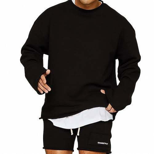 Basic Pullover Sweatshirt Baumwollemix für Herren