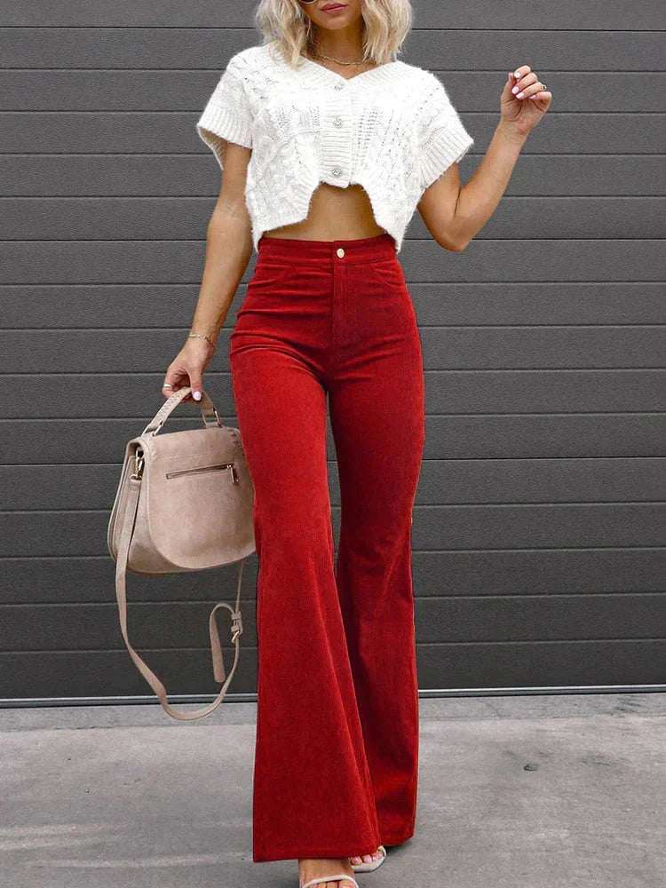 Bastiona | Lässige Flared Cordhose für Damen