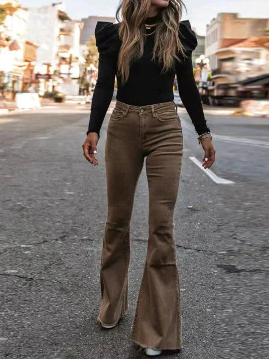 Bastiona | Lässige Flared Cordhose für Damen