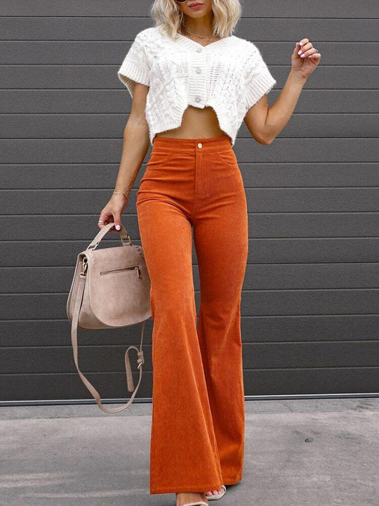 Bastiona | Lässige Flared Cordhose für Damen