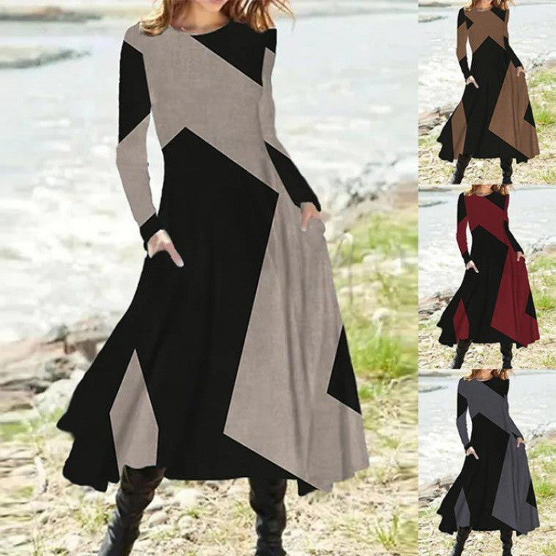 Bathilde | Elegantes Langarm-Midikleid für Damen
