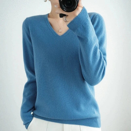 Beatrixe | Stilvoller V-Ausschnitt-Pullover für Damen