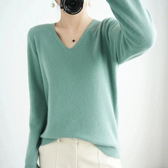 Beatrixe | Stilvoller V-Ausschnitt-Pullover für Damen