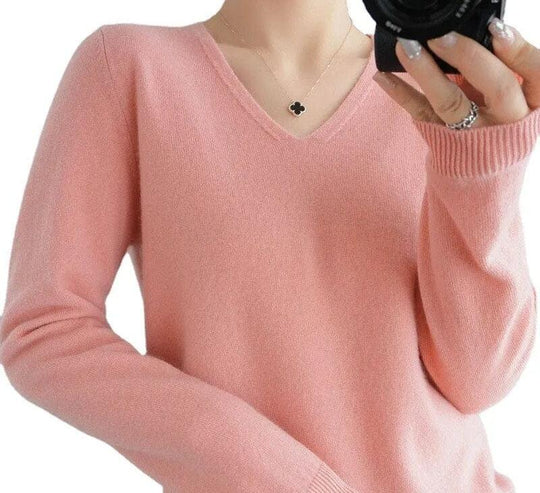 Beatrixe | Stilvoller V-Ausschnitt-Pullover für Damen