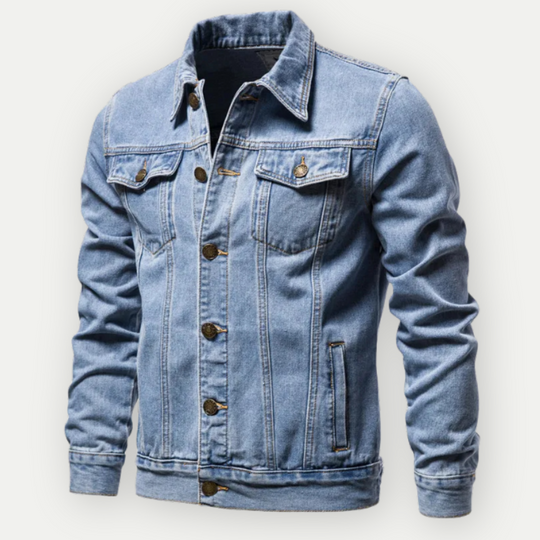 Belasarius | Klassische Denim-Truckerjacke für Herren