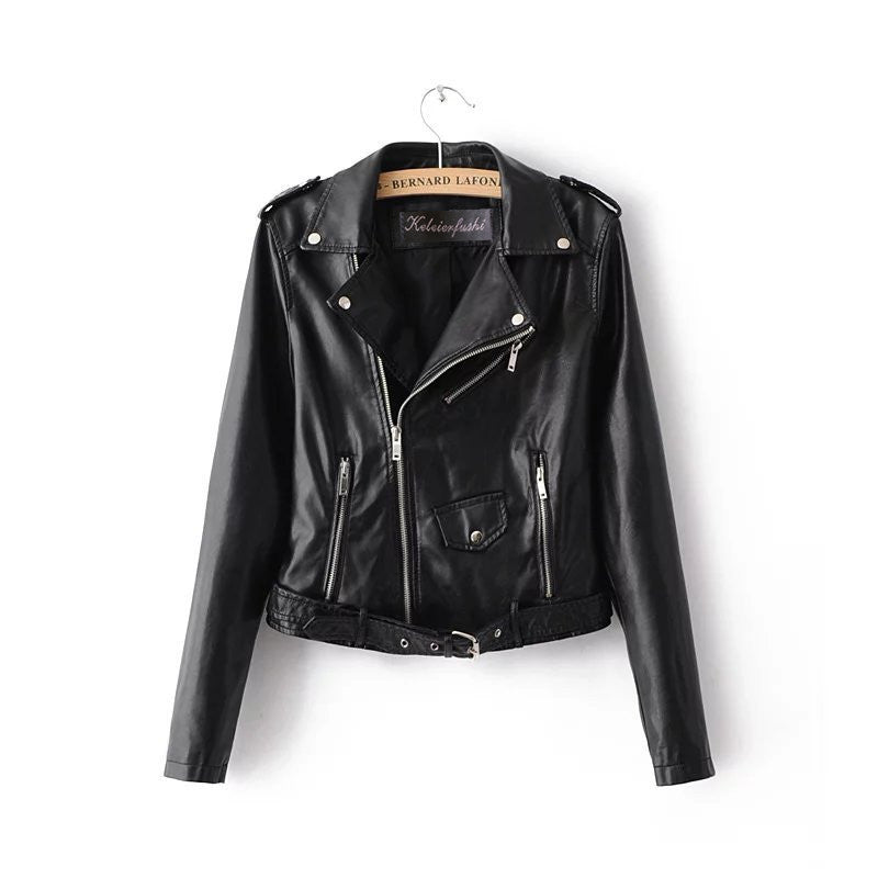 Benina | PU-Lederjacke mit Gürtel für Damen