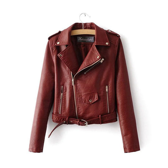 Benina | PU-Lederjacke mit Gürtel für Damen