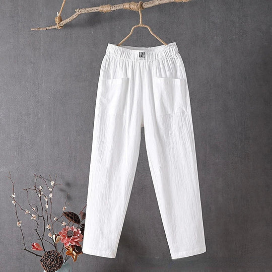 Bequeme Weichen Sommer Stoffhose für Damen