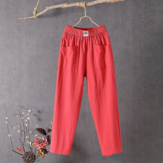 Bequeme Weichen Sommer Stoffhose für Damen