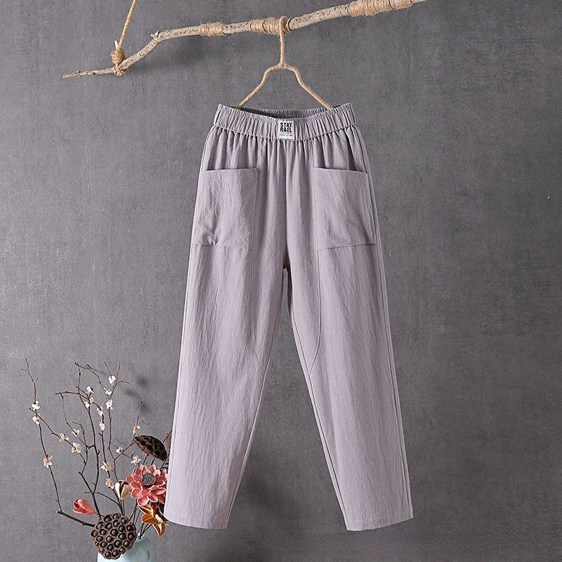 Bequeme Weichen Sommer Stoffhose für Damen