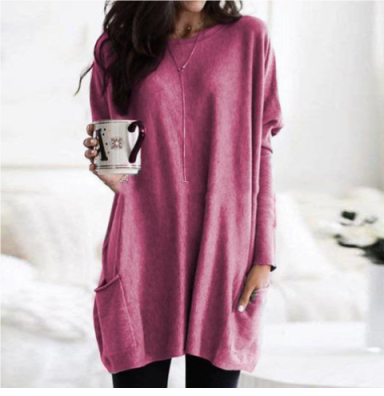 Bequemer Langarmpullover für Damen mit Lockere Passform