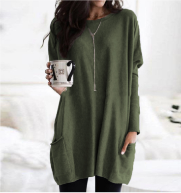 Bequemer Langarmpullover für Damen mit Lockere Passform