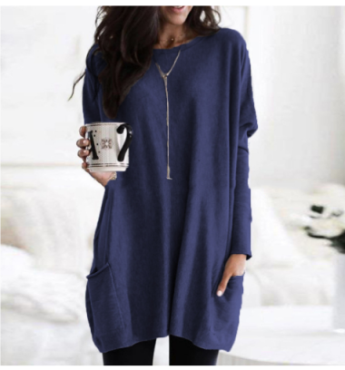 Bequemer Langarmpullover für Damen mit Lockere Passform