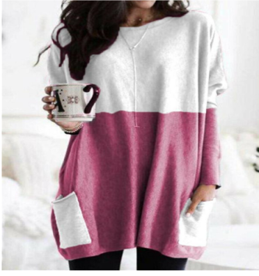 Bequemer Langarmpullover für Damen mit Lockere Passform
