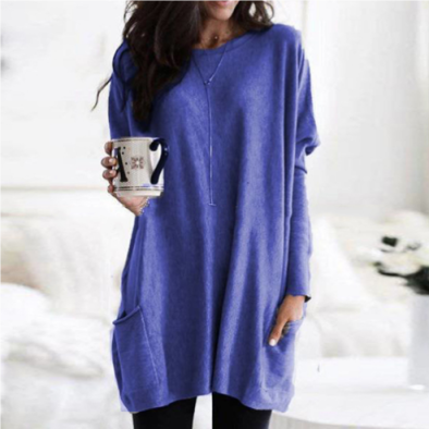 Bequemer Langarmpullover für Damen mit Lockere Passform
