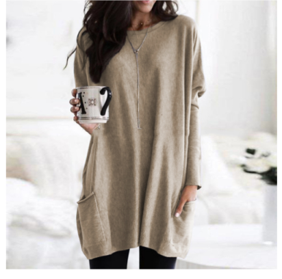 Bequemer Langarmpullover für Damen mit Lockere Passform
