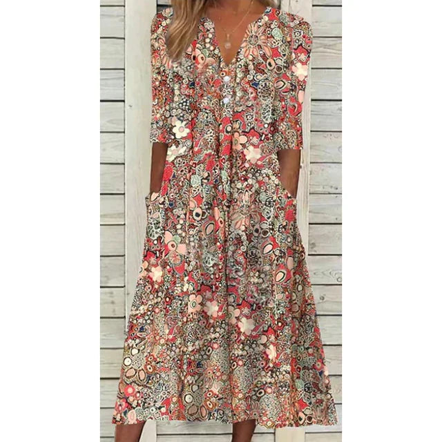 Bernadett | Fließendes Boho-Kleid für Damen