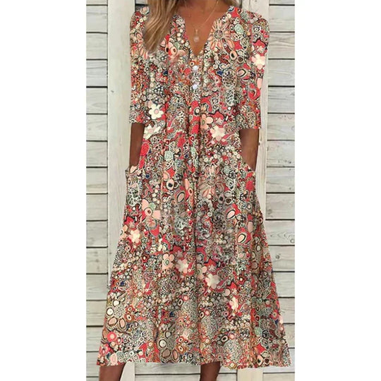 Bernadett | Fließendes Boho-Kleid für Damen