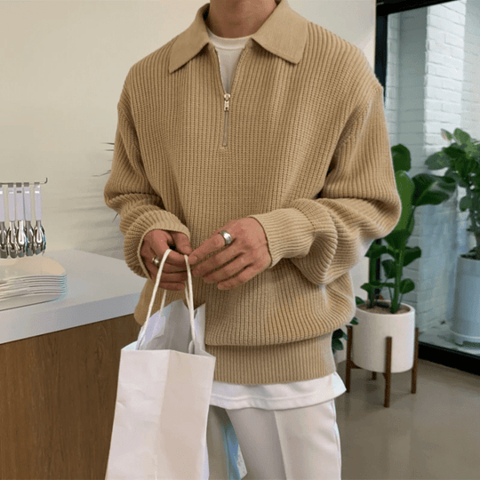 Bertley | Lässiger Half-Zip Pullover für Herren