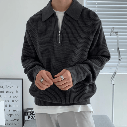 Bertley | Lässiger Half-Zip Pullover für Herren