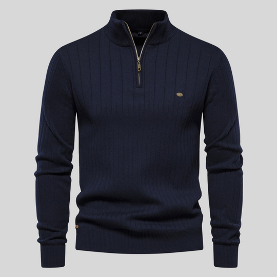 Bertsch | Strickpullover mit Reißverschlusskragen für Herren