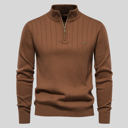 Bertsch | Strickpullover mit Reißverschlusskragen für Herren