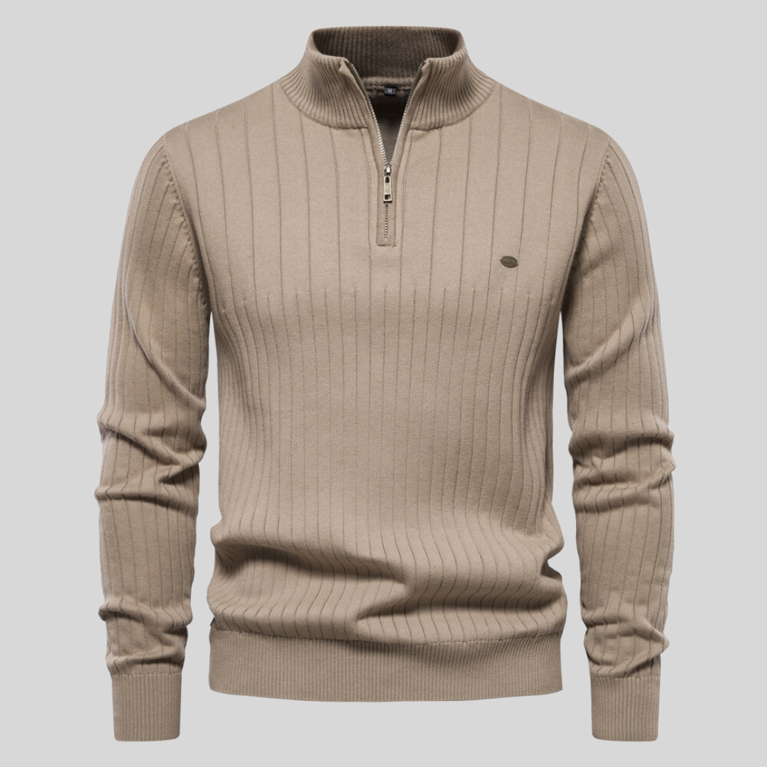 Bertsch | Strickpullover mit Reißverschlusskragen für Herren