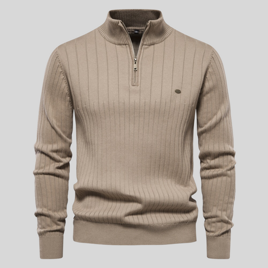 Bertsch | Strickpullover mit Reißverschlusskragen für Herren