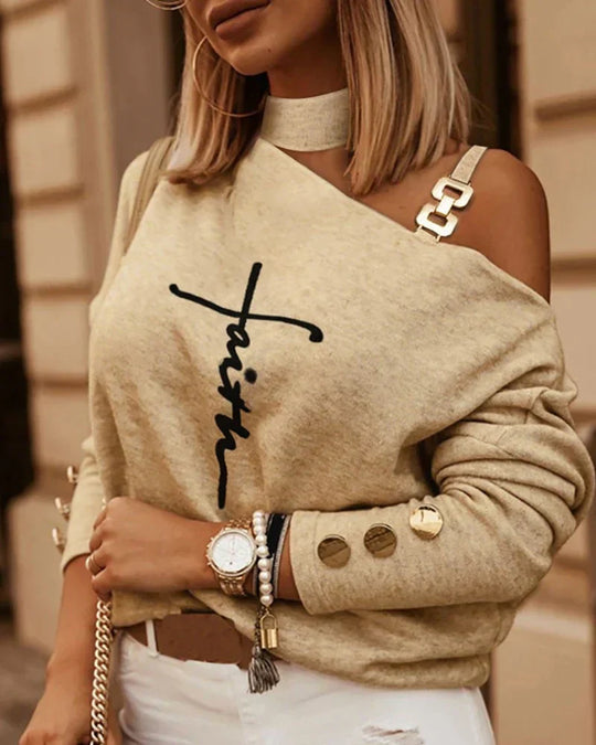 Biata | Schulterfreier Strickpullover für Damen