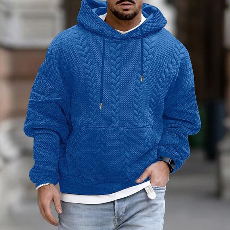 Bilal | Gemusterter Hoodie mit Kängurutasche für Herren