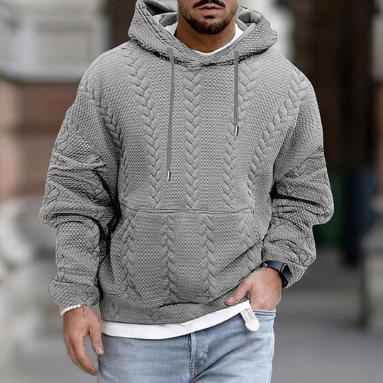 Bilal | Gemusterter Hoodie mit Kängurutasche für Herren