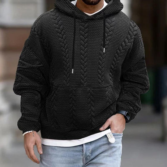 Bilal | Gemusterter Hoodie mit Kängurutasche für Herren