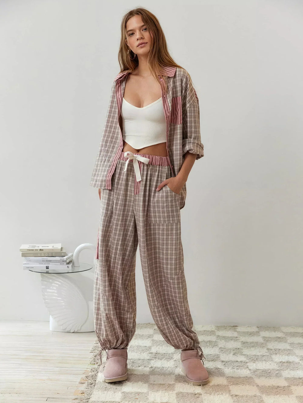Björna | Gemütliches Karo-Pyjamaset für Damen