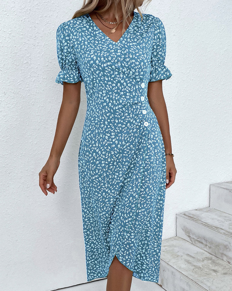 Blanca | Geblümtes Midi-Kleid für Damen