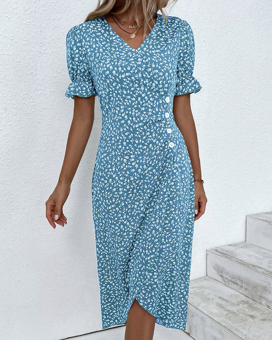 Blanca | Geblümtes Midi-Kleid für Damen